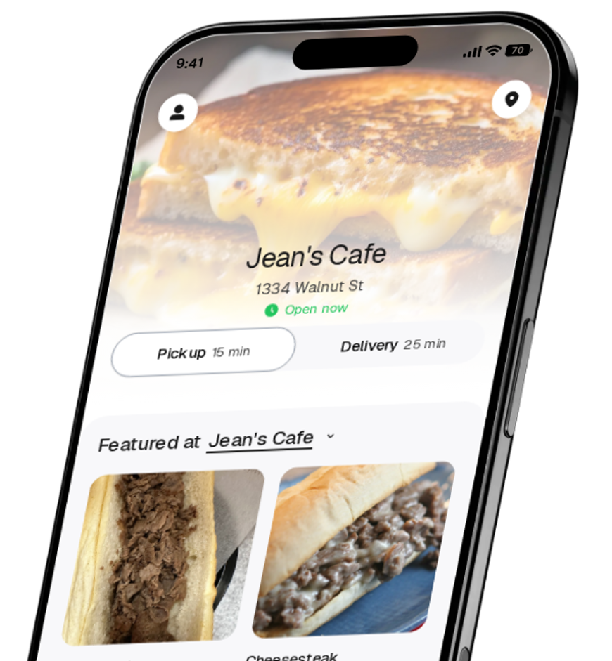 Jean's Cafe app preview